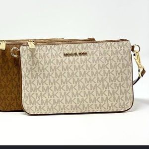 Jet Set Travel Large Logo Wristlet